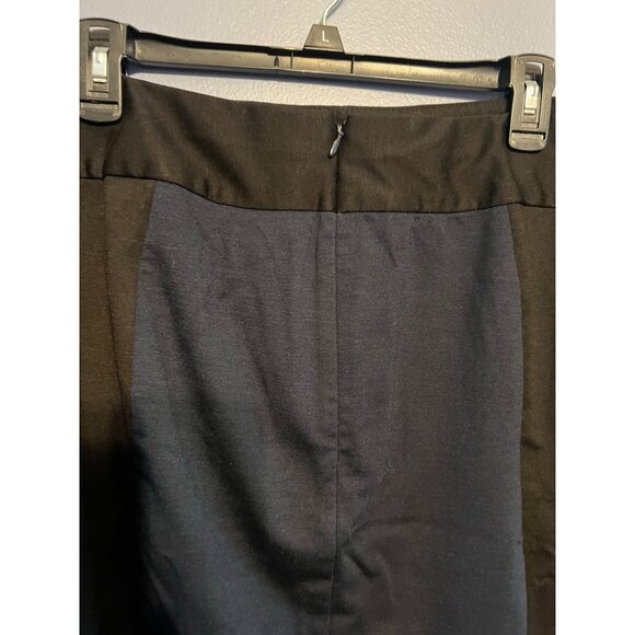 Lane Bryant Mini Skirt Color Block Black & Blue Stretch, Zip Back Size 18 - Picture 3 of 6
